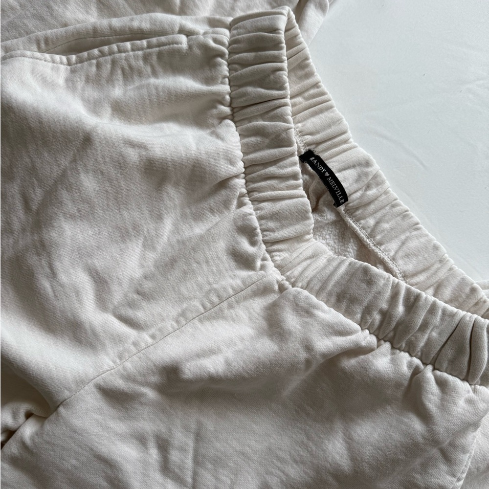 Brandy Melville Cream Rosa Sweatpants
